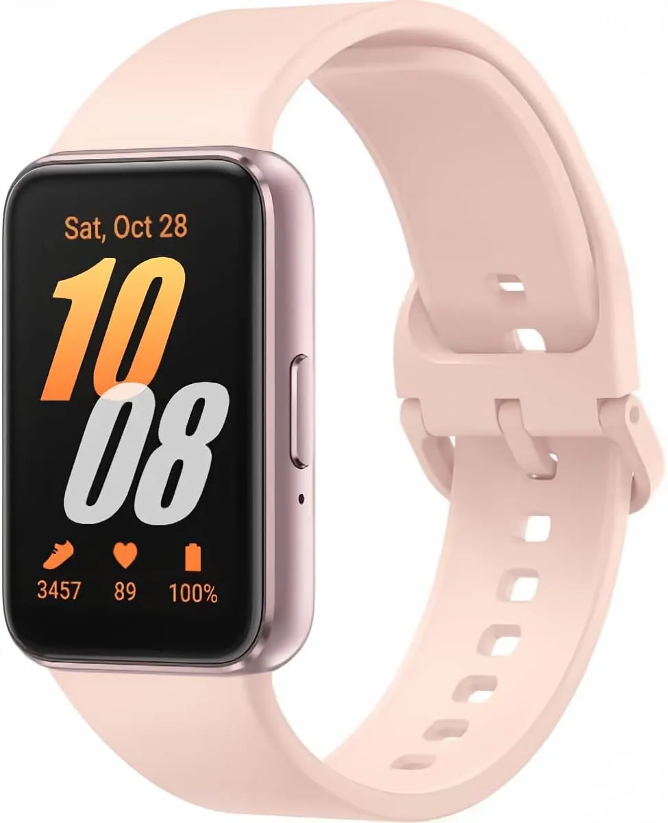 SAMSUNG Galaxy FIT 3 [2024] 1.6" AMOLED Display | 14 Days Battery Life | 100  Watchfaces | 100  Exercise Modes | International Model - (Pink)