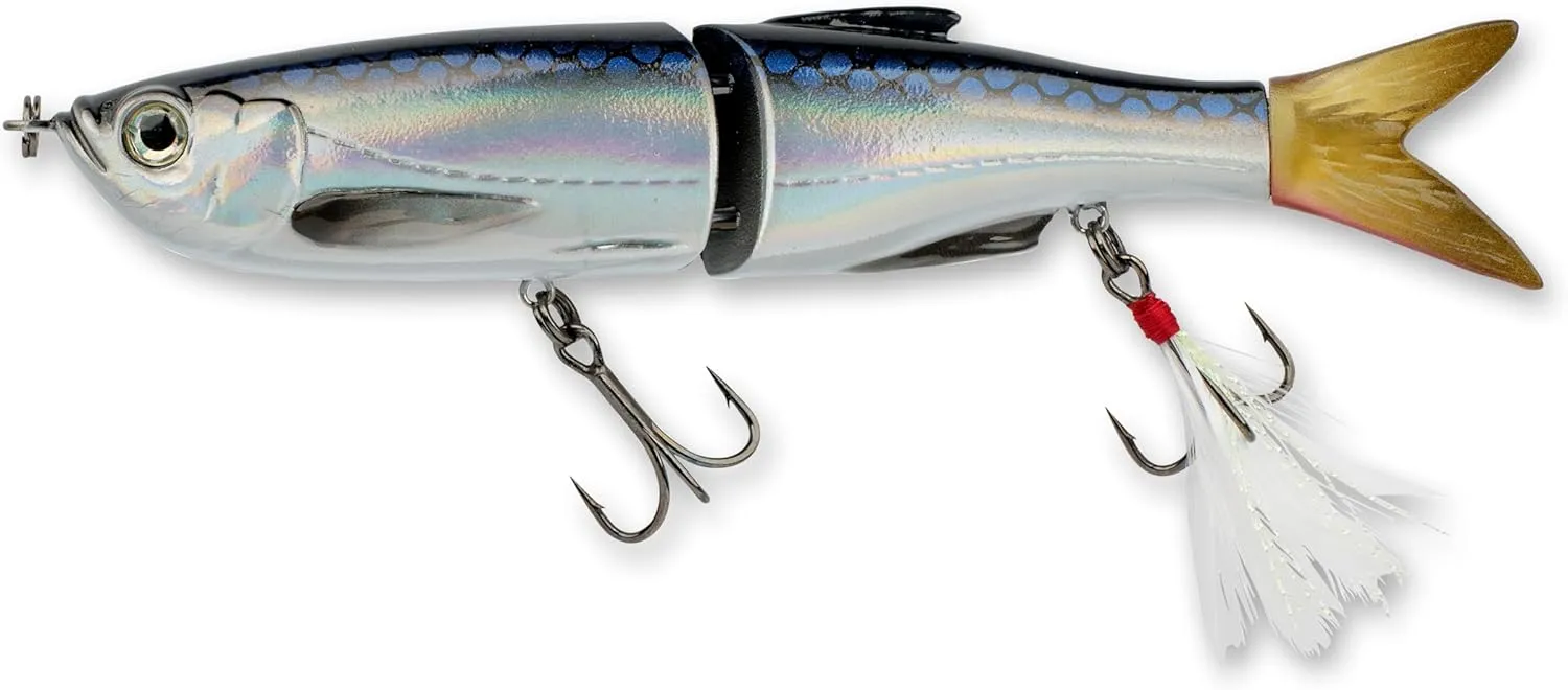 Savage Gear 3D Glide Swimmer Fishing Bait, 1 3/4 oz, Dirty Silver Flash, Realistic Contours, Colors & Movement, Durable Construction, Slow-Sinking, Premium Dual Treble Hooks and Rigging