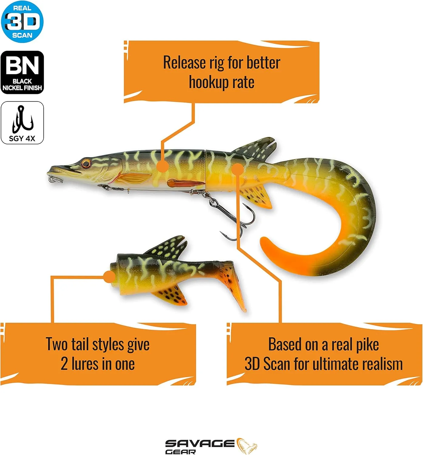 Savage Gear Hybrid Pike Fishing Hard Bait