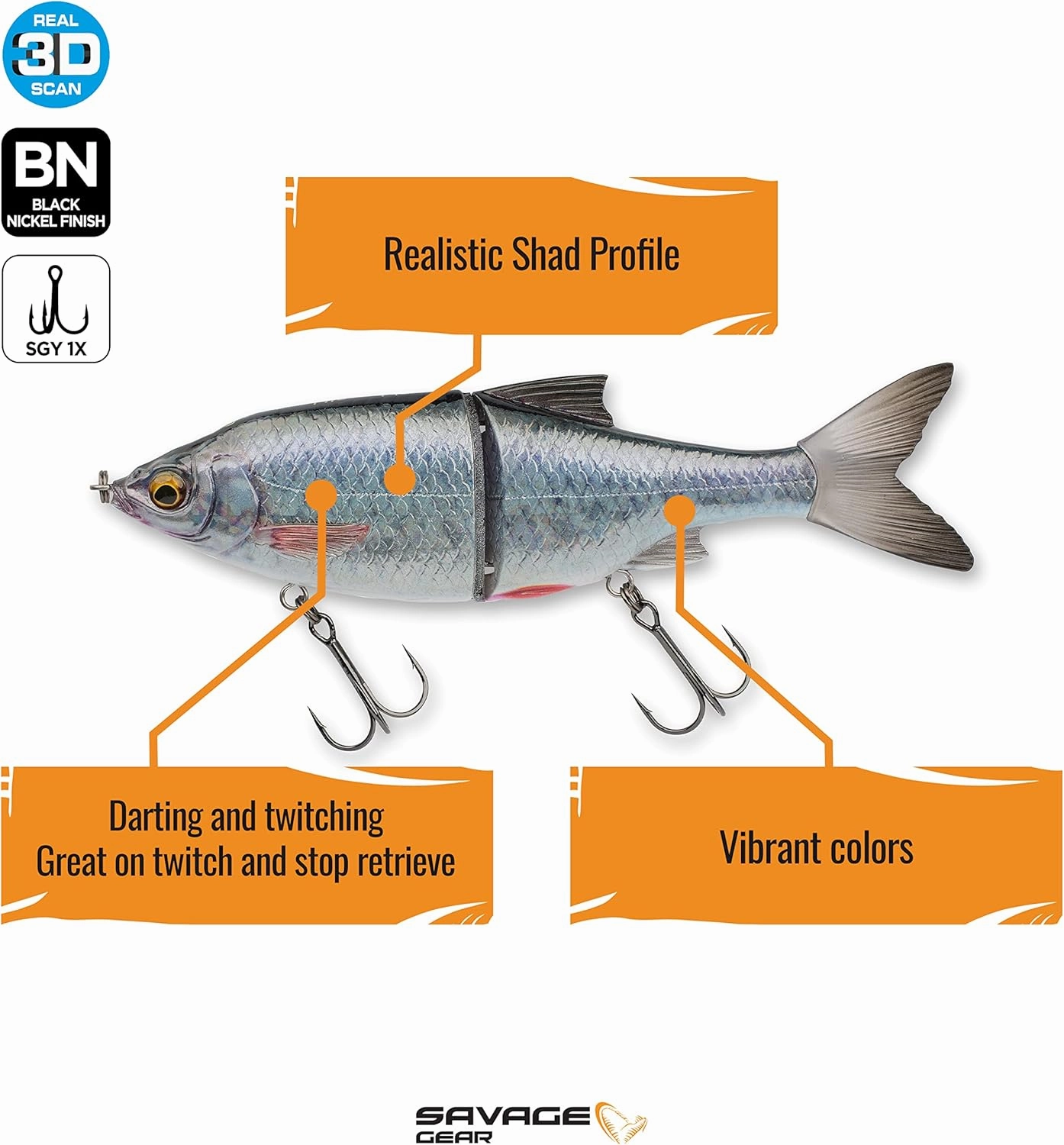 Savage Gear Magnum Shine Glide - Slow Sinking Lure