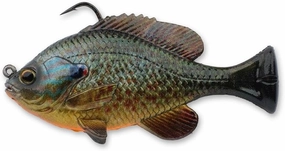Savage Gear Pulse Tail Bluegill RTF Fishing Bait, 1 oz, Pumpkinseed, Realistic Contours, Colors and Movement, Durable Construction, Heavy-Duty Fishing Hook, Built-in Rattle
