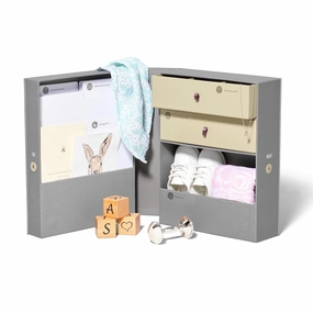 Savor | Baby Keepsake Organizer Box | The Original Fabric Acid-Free Modern Minimalist Gender-neutral Memory Box with Labels | For Pregnancy, Mother’s Day, Baby Shower, New Baby Girl Baby Boy Gifting