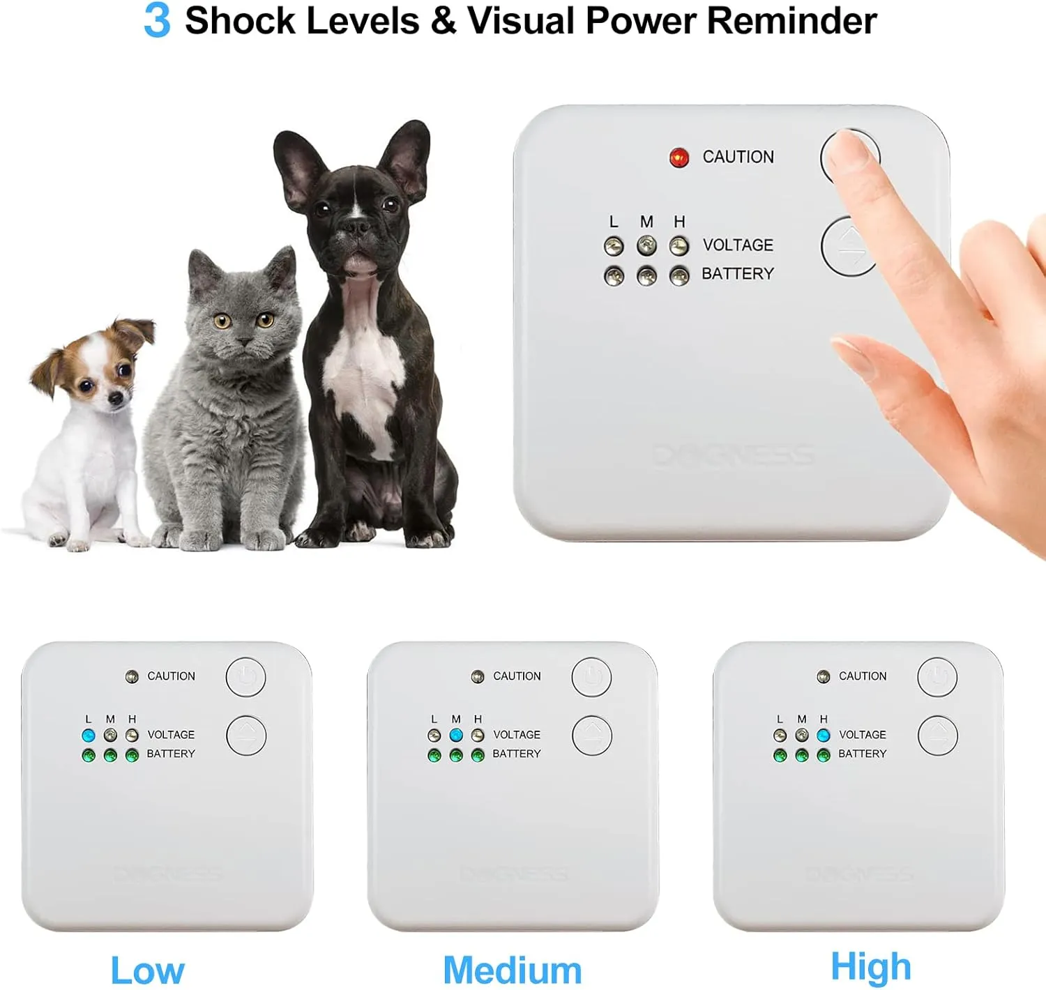 Scat Shock Mat for Dogs and Cats, Safe Shock Training Pads Indoor, Electric Repellent Mat Keeps Pets Off Couch, Sofa, Counter Top, 3 Training Modes, 32" x 15" USB-C Charge