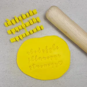 SCRIPT LOWERCASE ALPHABET COOKIE EMBOSSER