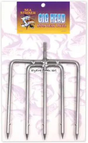 Sea Striker Sea Strikre SH-5 SH-5 Spear Head 5-Prong 5/16" Stainless/Use 9' Handle, Multi