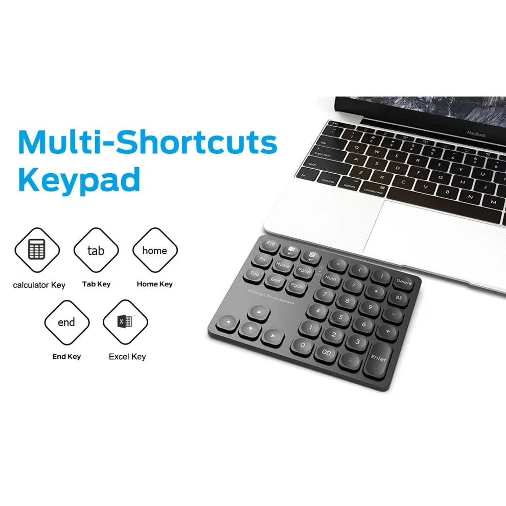 SEENDA Rechargeable Bluetooth Wireless Number Keyboard