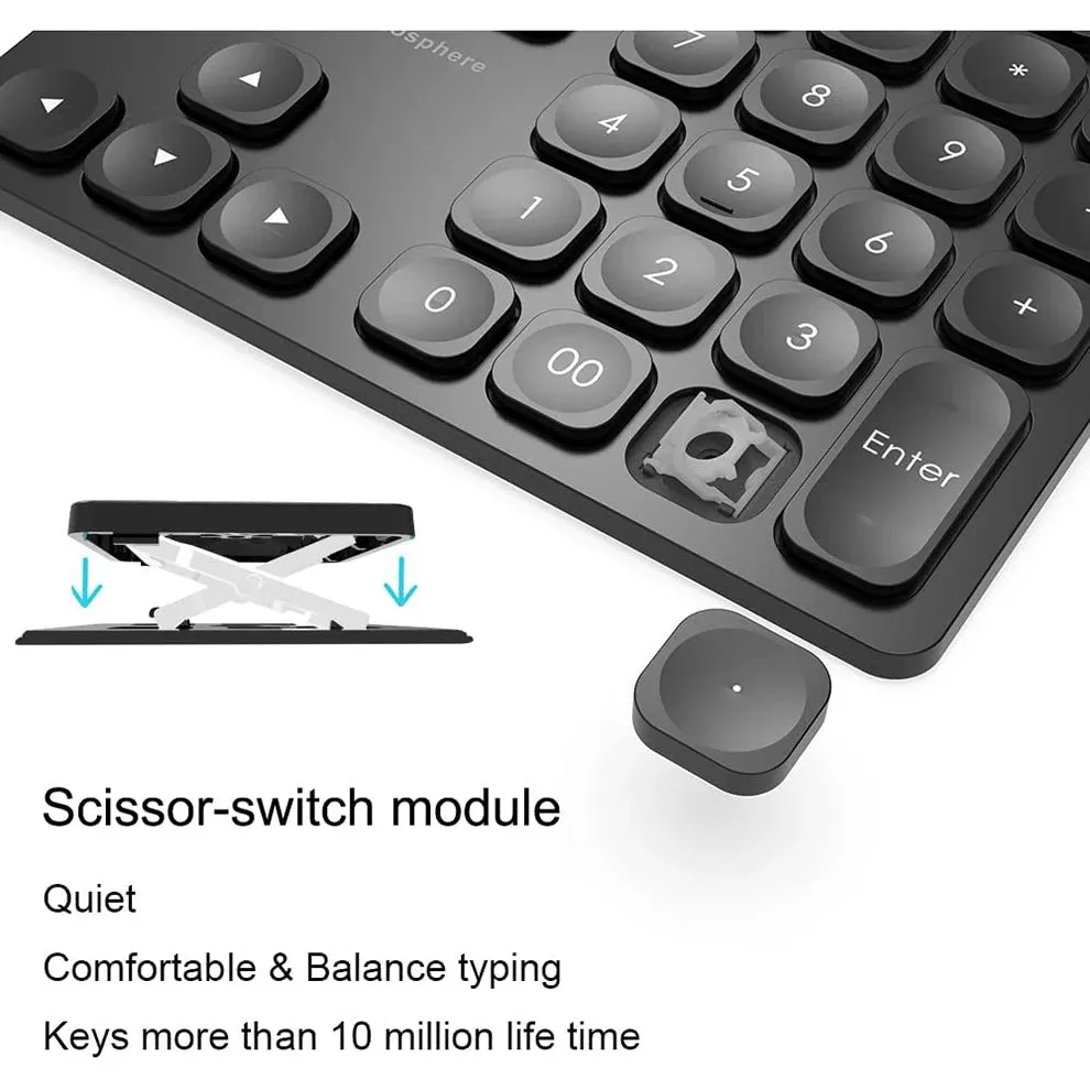SEENDA Rechargeable Bluetooth Wireless Number Keyboard