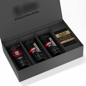 SELVANI Charcoal 4-in-1 Giftset for Men | Complete Face & Body kit, pack of 4 (Facewash, Peel-off mask, Scrub, Soap) | Valentines day gift for husband | Gift for boyfriend | Gift for Men