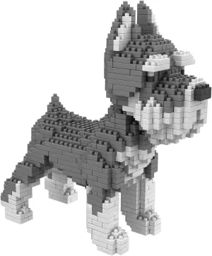 SEMKY Micro Mini Blocks Dog Series Schnauzer Model Set, (900Pieces) -Building and Pet Toys Gifts for Kid and Adult