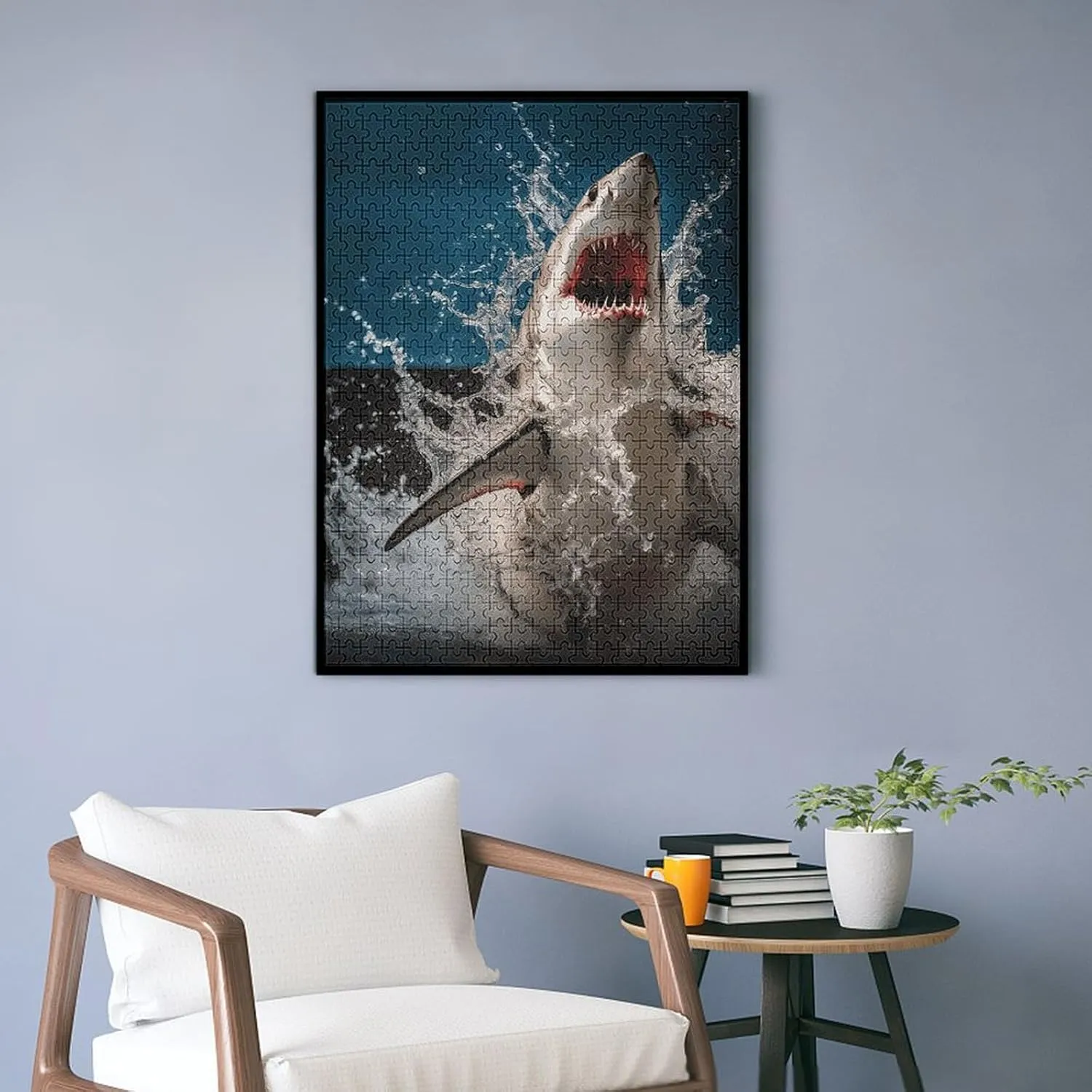 Shark Attack Fish Puzzle for Women Men 500 PCS Jigsaw Puzzle for Adults Challenging Puzzle for Family Wedding Gift