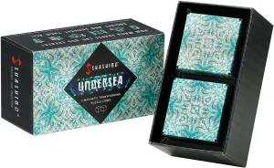 SHASHIBO Shape Shifting Box - Award-Winning, Patented Fidget Cube w/ 36 Rare Earth Magnets - Transforms Into Over 70 Shapes, Gift Box, Download Fun in Motion Toys Mobile App (Undersea, 2 Pack)