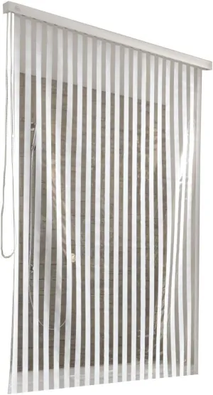 Shower Roller Blind 50.4 X 94.5in [128 X 240cm] (White/Clear) - Blind Only, Requires Cartridge