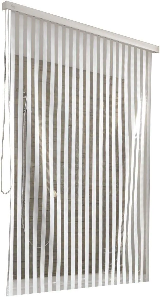 Shower Roller Blind 50.4 X 94.5in [128 X 240cm] (White/Clear) - Blind Only, Requires Cartridge