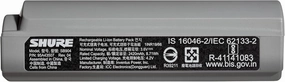 Shure GLX-D  Dual Band SB904 Lithium-Ion Rechargeable Battery with up to 12 Hours of Runtime, Compatible with GLXD  Digital Wireless Systems (GLXD1  Bodypacks and GLXD2  Handheld Transmitters)