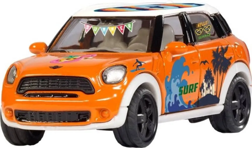 siku 6507, Style my siku, MINI Countryman Summer Toy car, Metal/Plastic, Orange, Incl. Sticker sheet for individual design, Openable doors