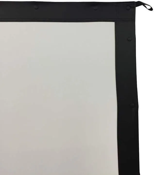 Silver Ticket Products STO Series Indoor/Outdoor 16:9 4K / 8K Ultra HD, HDR & HDTV Ready Movie Projector Screen Front Projection White w/Black Back, 125" Sliding Snap Frame with Stand STO-169125S