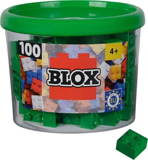 Simba Blox 100 Green Building Blocks for Children from 3 Years and Up 4 Bricks in Box High Quality Fully Compatible with Many Other Manufacturers