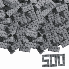 Simba Blox 500 Grey Building Blocks for Children Aged 3 and Above 8 Bricks in Box Fully Compatible with Many Other Manufacturers