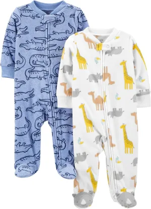 Simple Joys by Carter's Baby Boys' 2-Pack Fleece Footed Sleep and Play