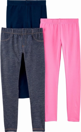 Simple Joys by Carter's Girls' 3-Pack Leggings