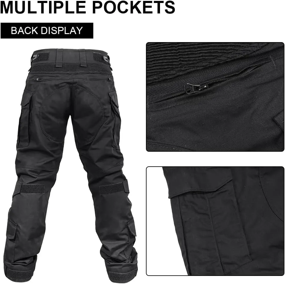 SINAIRSOFT G3 Tactical Pants with Knee Pads,Men's Airsoft Paintball Hunting Outdoor Pants,Combat Army BDU Trousers