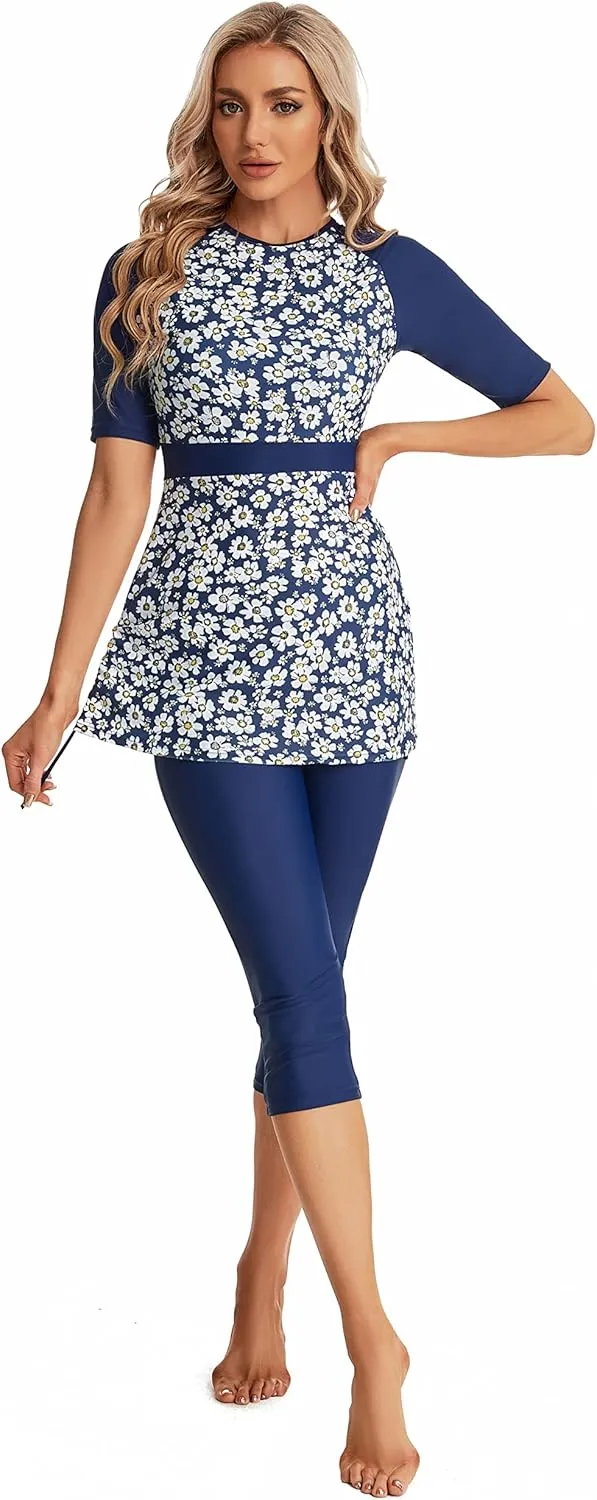 Sizeable Swimwear Women's Surfwear Short Sleeve Swimsuit Girls' Swimwear Beachwear