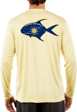 Skiff Life Key West Fishing Shirts for Men - Conch Republic Flag Permit Florida Keys