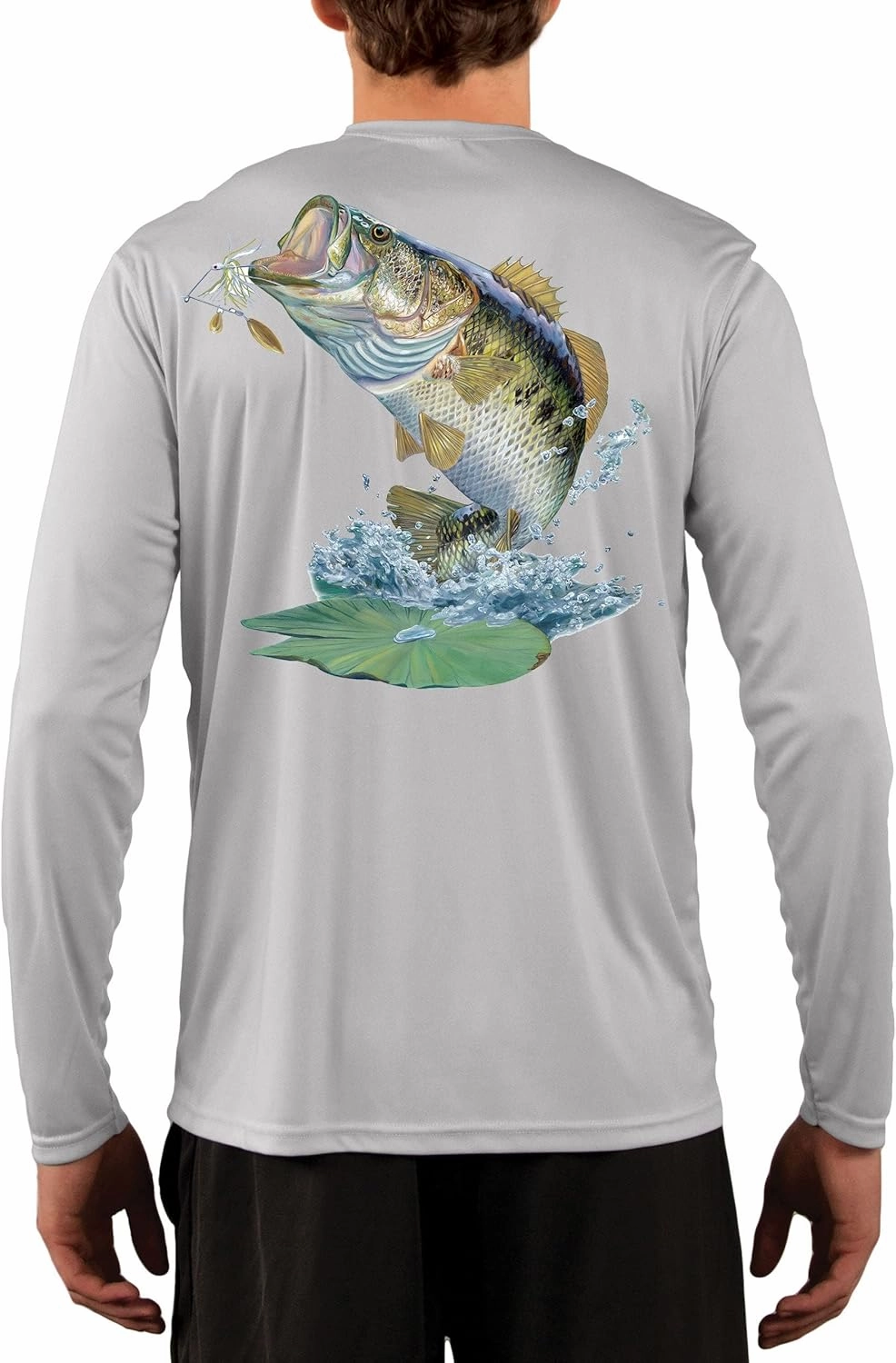 Skiff Life Large Mouth Bass Fishing Shirt - Long Sleeve Men's Fishing Shirt Moisture Wick 50  UPF Fabric Bass Pro Shop