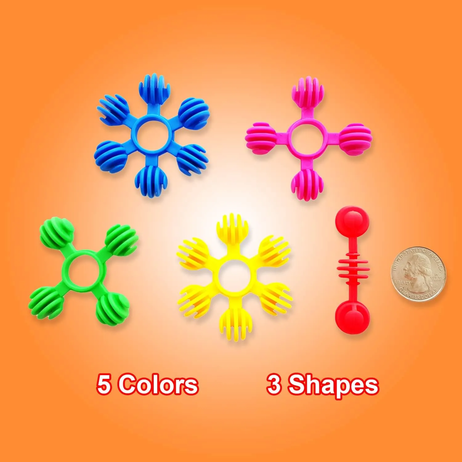 Skoolzy Rainbow Star Flex 90 Pc STEM Set – Preschool Tinker Kit for Kids 5  with eBook
