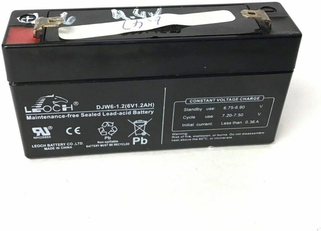 SLA Rechargeable Battery - 6v Battery 1.2Ah Long-Lasting Power in Exercise Equipment - Deep Cycle Backup Battery for Upright Stepper - Works with Star Trac P/N 800-3102