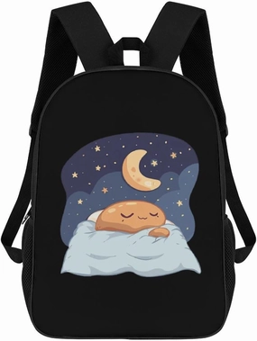 Sleeping Cocoa Chocolate Beans 17 Inches Unisex Laptop Backpack Lightweight Shoulder Bag Travel Daypack