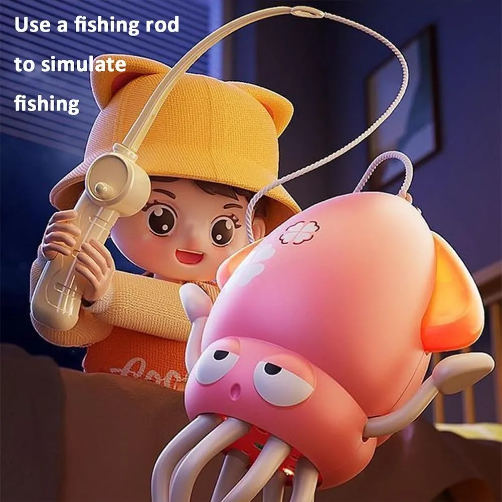 Smart Tentacle Explorer, Electric Dancing Octopus Toy, Automatic Playful Wiggly Wonder Octopus, Magical Crawling Moving Squid with LED Lights & Music, Smart Interactive Magic Mover(Yellow)