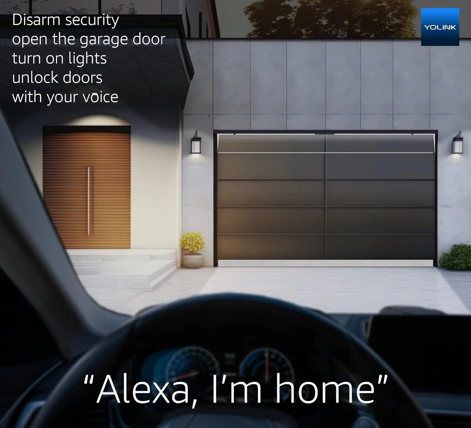 Smart Garage Door Sensor, YoLink 1/4 Mile World's Longest Range Wireless Garage Door Sensor Works with Alexa, IFTTT, Home Assistant, Android-iOS App, Open Reminder Home Security, YoLink Hub Included