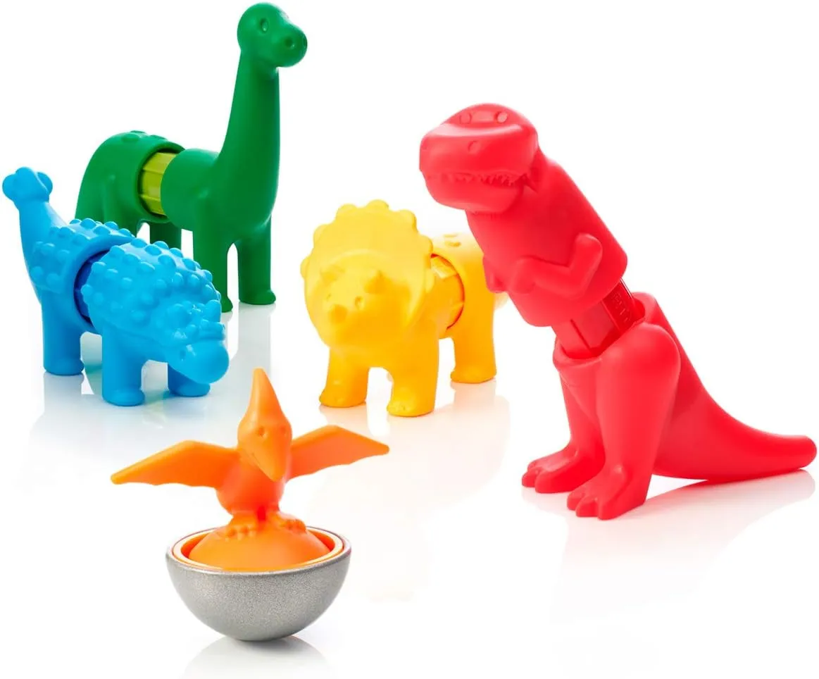 SmartMax My First Dinosaurs STEM Magnetic Discovery Building Set with Soft Animals for Ages 1-5