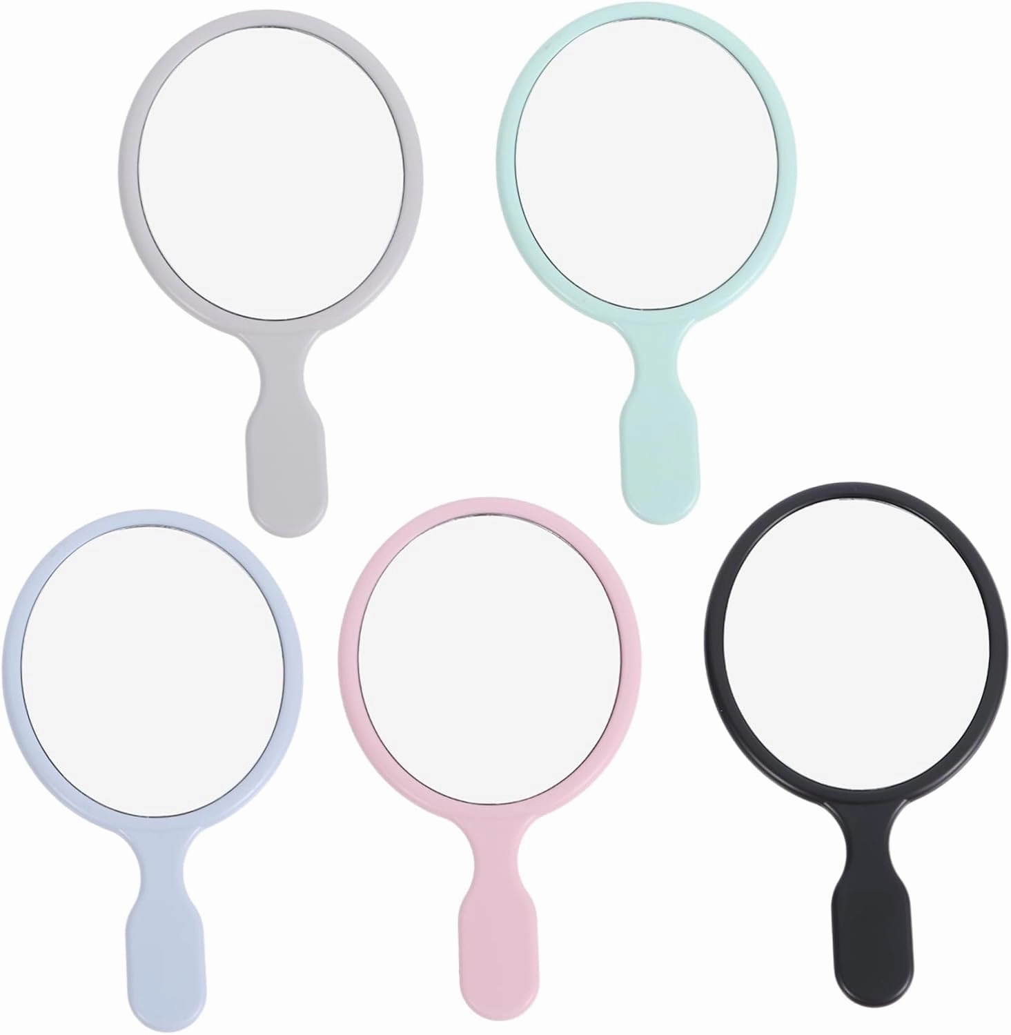 SOIMISS Handheld Makeup Mirror Portable Travel Mirror Princess Style 5pcs Set Perfect Present for Women
