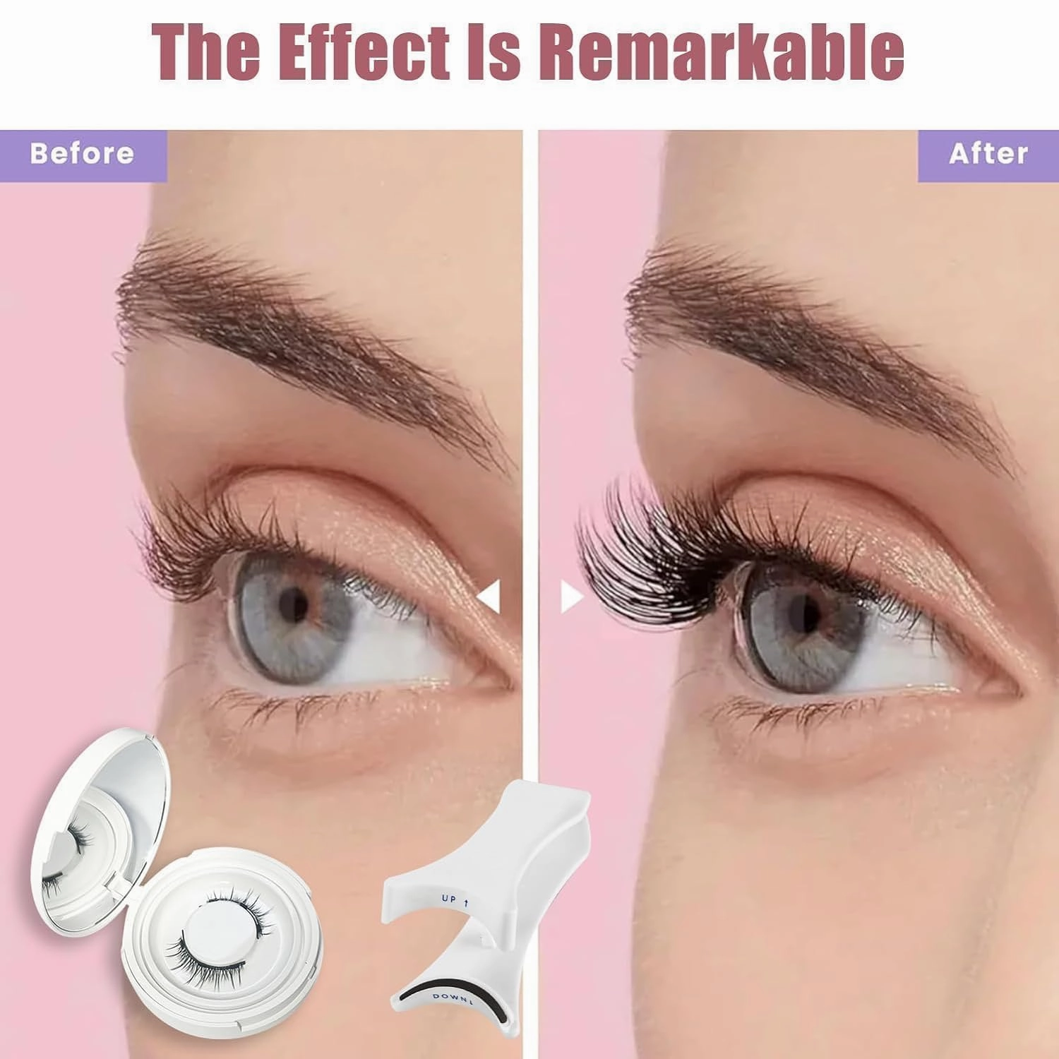Solare Lashes,Solare Magnetic Lashes With Applicator,Reusable Magnetic Eyelashes,MagneticLashes Natural Look (Natural,1PCS)