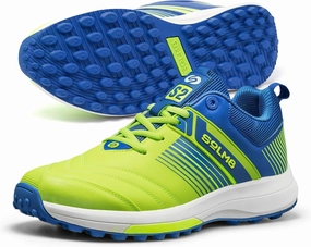 SOLM8 S2 Cricket Shoes Men Boys Junior Players - Advanced Grip Rubber Spikes for Turf/Grass, Ultralight Cushioning in Bright Colors (2025 Edition)