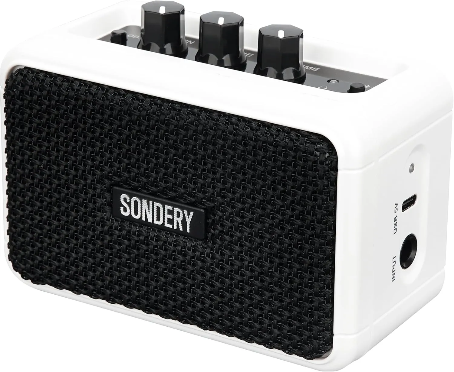 Sondery Mini Guitar Amp for Electric Guitars 5W Two Speakers Rechargeable Portable Pratice Small Amplifier with Overdrive/Clean Effects and Bluetooth