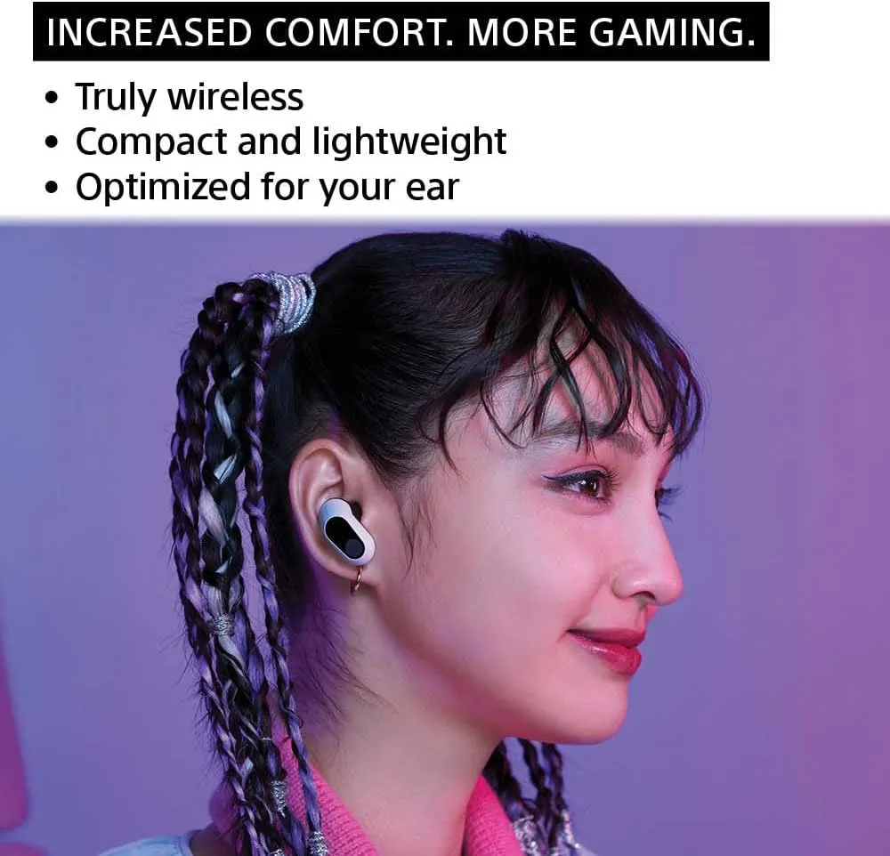 Sony INZONE Buds Wireless Gaming Earbuds, Perfect for PlayStation® 5, for PC/PS5/Switch/Mobile, 48Hr Battery with Case, Noise Canceling, 360 Spatial Sound, 2.4GHz USB-C Dongle, WF-G700N Black