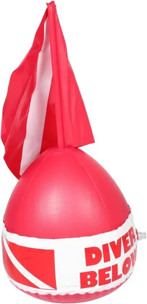 Sosoport Diver Below Floater PVC Dive Flag Buoy High Visibility Inflatable Signal for Scuba Diving Rescue Positioning Durable Reliable Hunting Float Flexible Use for Safety