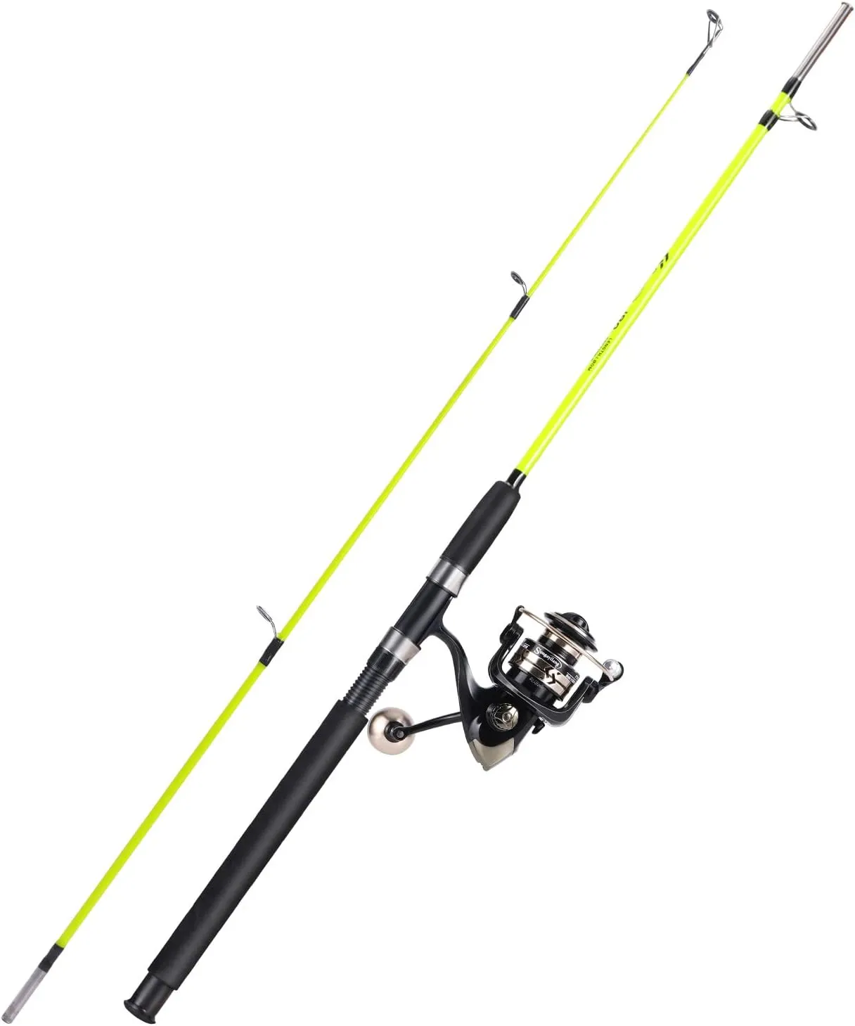 Sougayilang Catfish Fishing Rod and Reel Combo, 2-Piece Spinning Combo, Durable Graphite & Glass Blanks Fishing Pole for Crappie