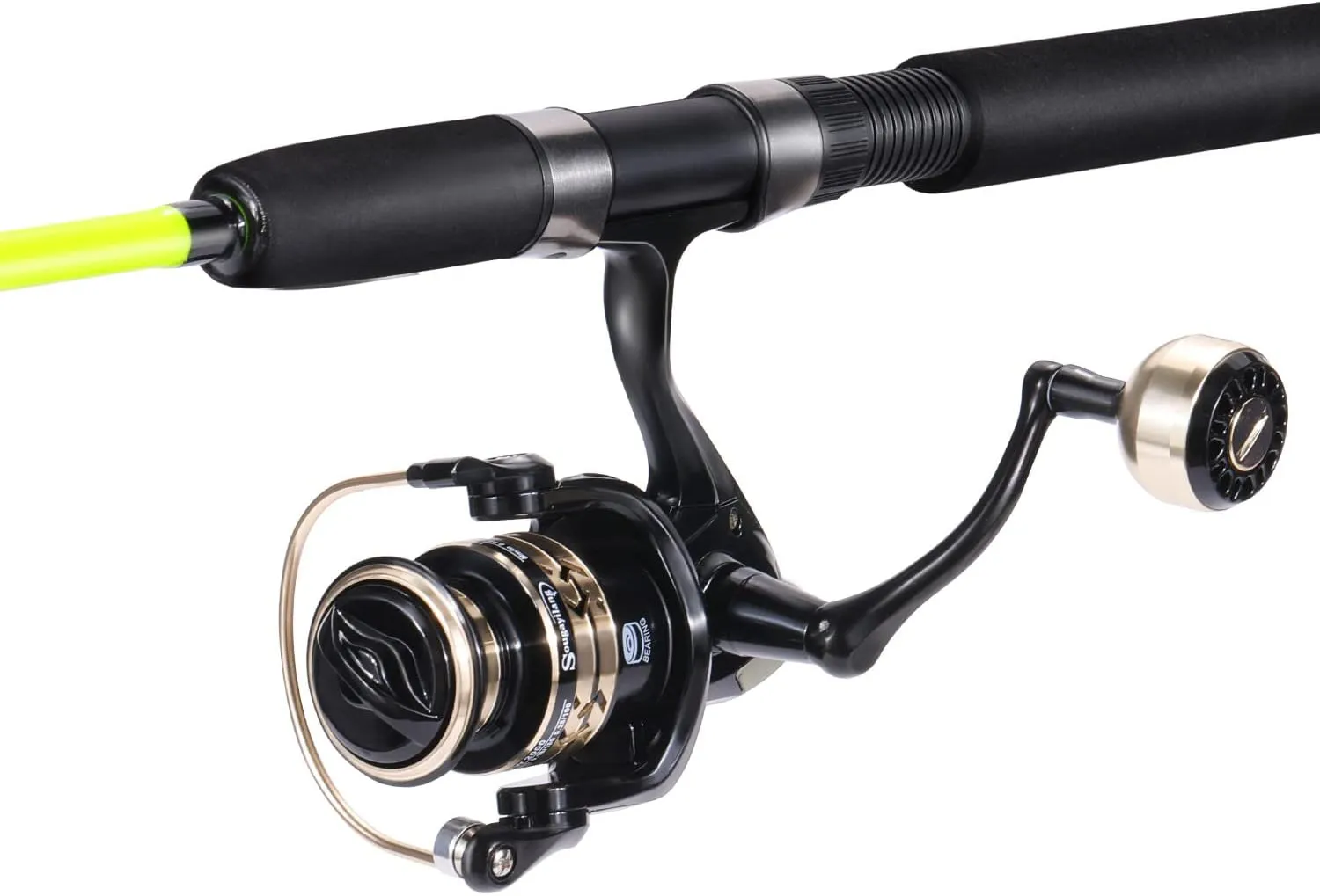 Sougayilang Catfish Fishing Rod and Reel Combo, 2-Piece Spinning Combo, Durable Graphite & Glass Blanks Fishing Pole for Crappie