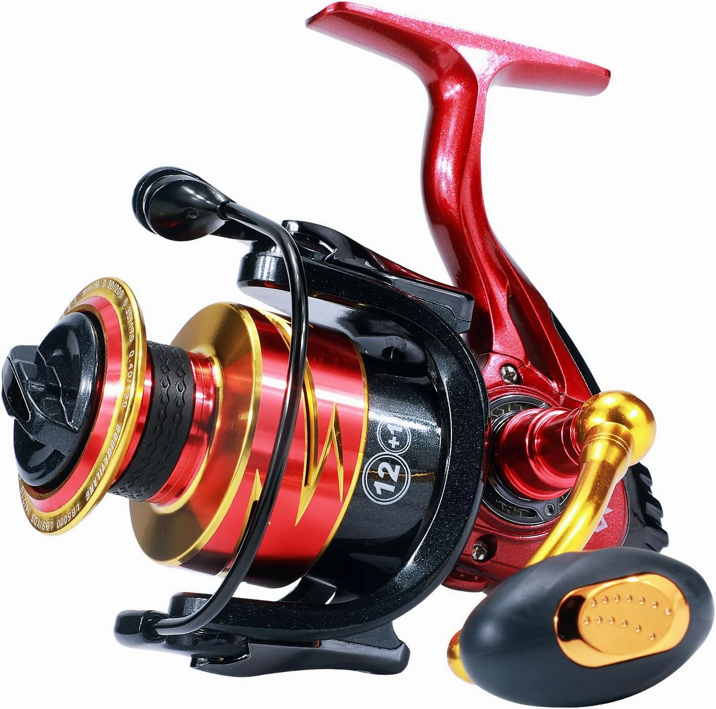 Sougayilang Spinning Reel, Lightweight Reels 12 1 Stainless BB Ultra Smooth Fishing Reel for Freshwater