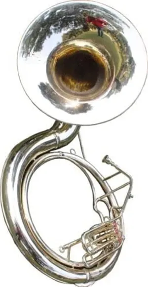 Sousaphone 25 Valve Big Tuba Made Of/Full Brass W/Bag Brass Finish Tubas Silver