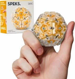 Speks Geode Magnetic Fidget Toy | Sensory Desk Toy for Adults & Teens 14  | Stress Relief Gift | Sphere, Topaz