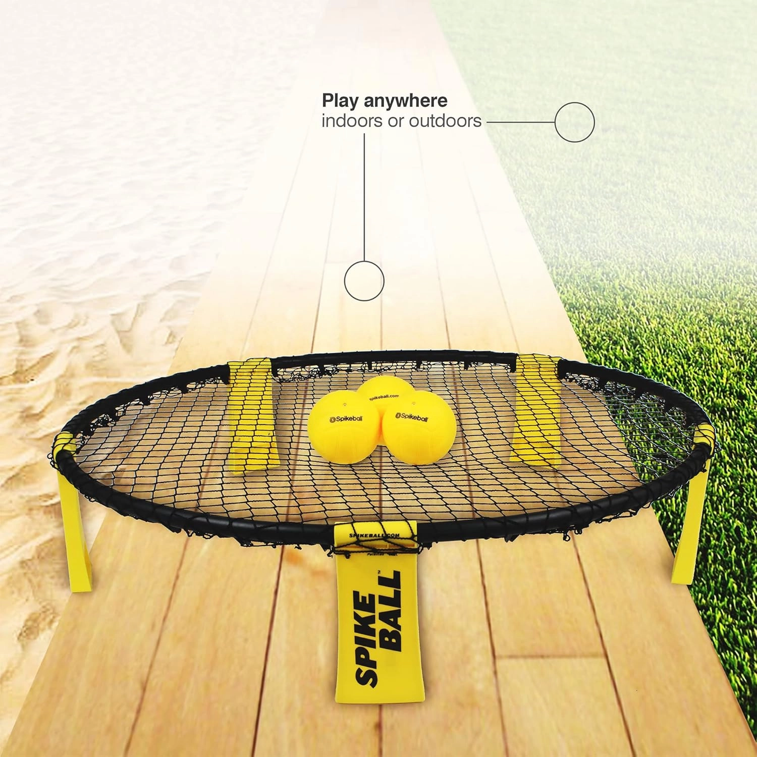 Spikeball 3 Ball Original Roundnet Game Set - Includes 3 Balls, net and Bag