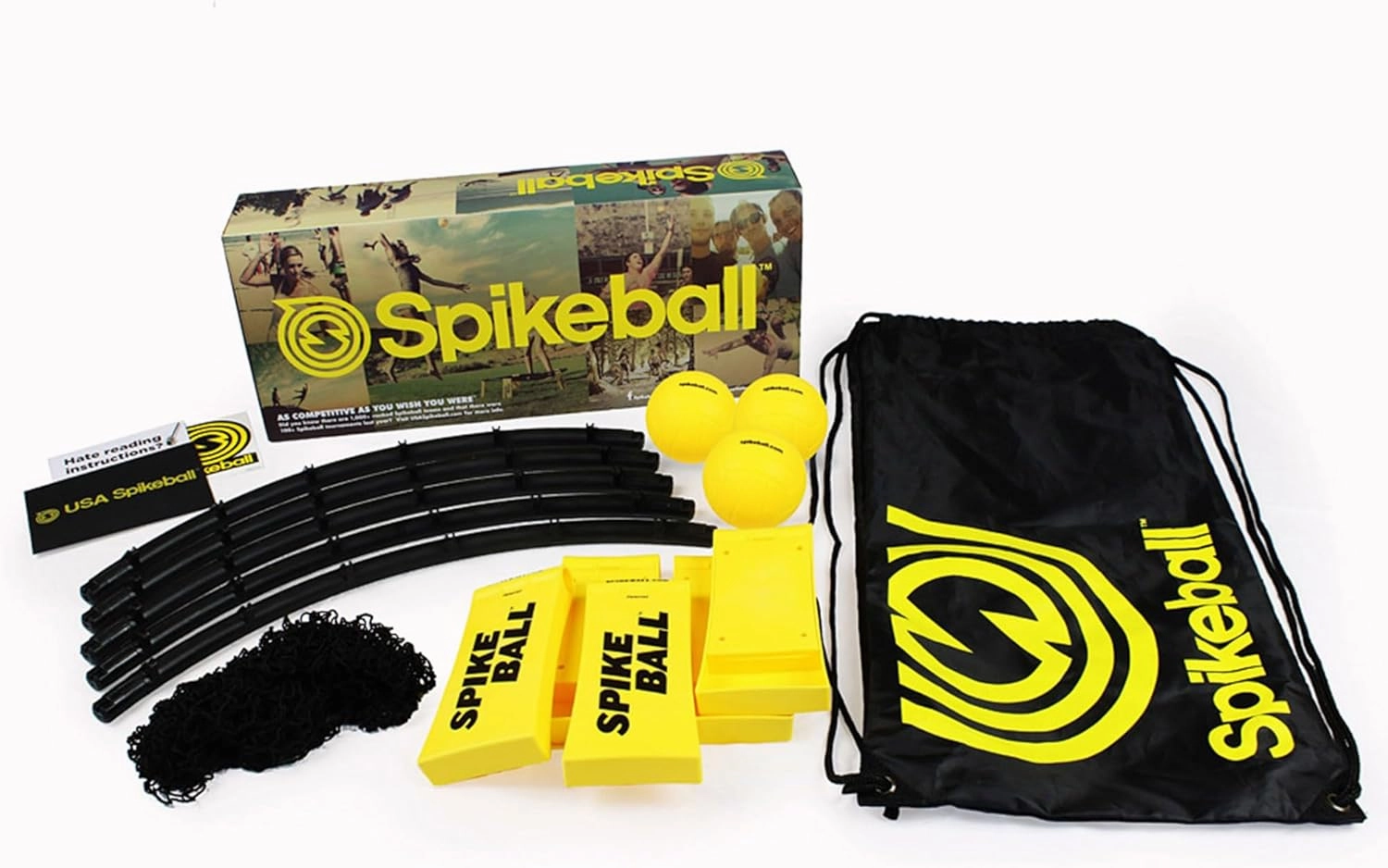 Spikeball 3 Ball Original Roundnet Game Set - Includes 3 Balls, net and Bag