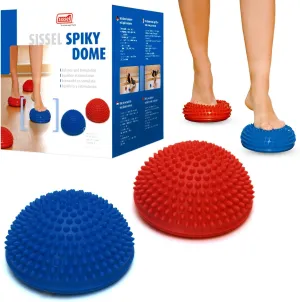 Spiky Dome Set of 2 | Balance & Coordination Training Device | 100% Phthalate-Free PVC | Colors: Blue & Red | Foot Massage & Fitness | Supports up to 176 lbs | Ideal for Home Gym & Therapy