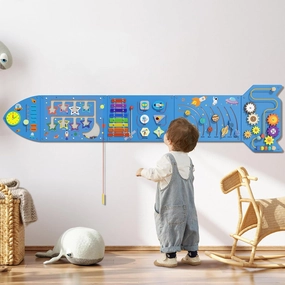 Spocold Rocket Panels - Sensory Toddler Wall Toys (5pcs Blue)