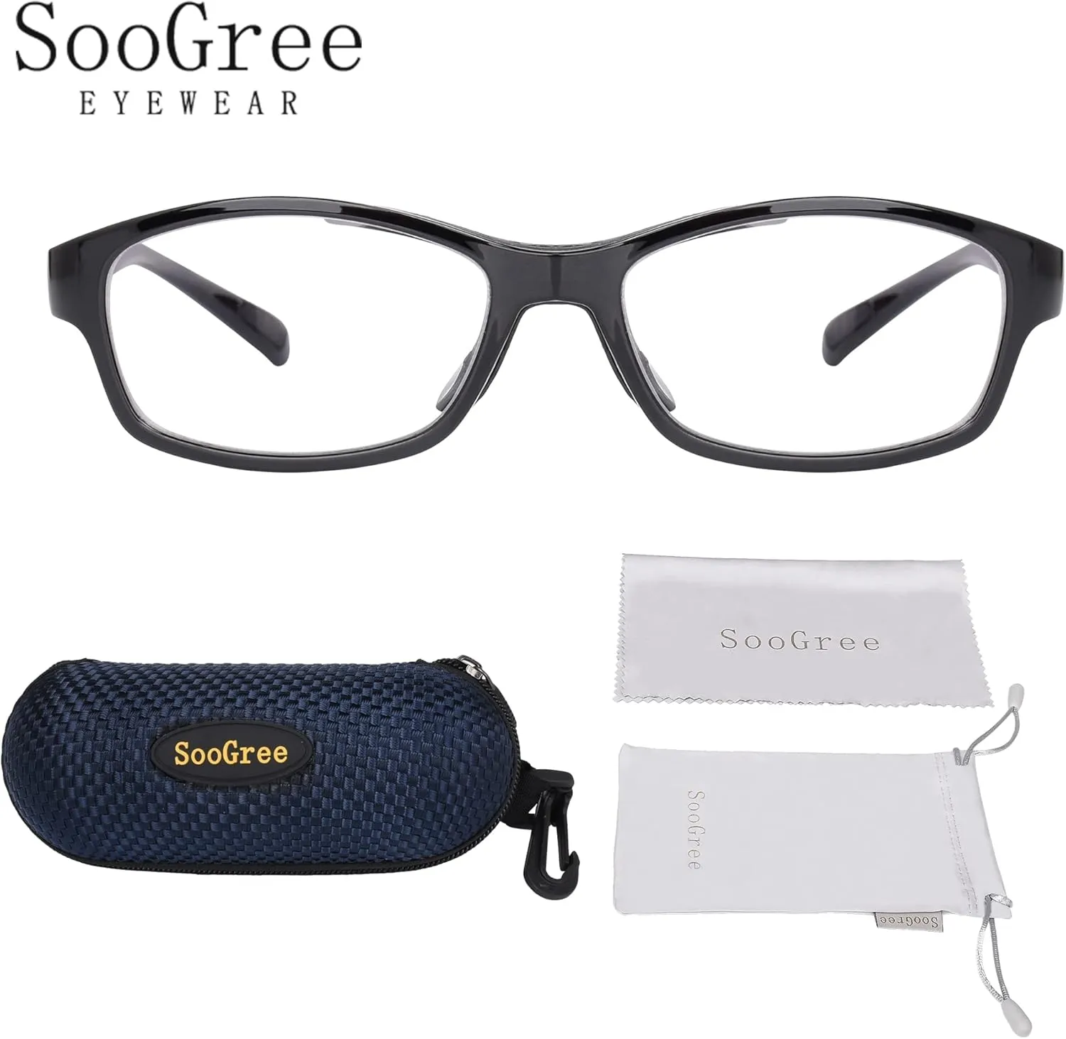 Sports Goggles Glasses Football Soccer Safety Glasses Goggles Adjustable Strap Interchangeable Temples for Men Youth